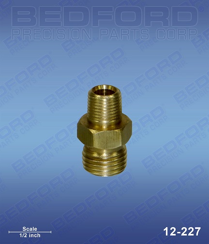 Bedford 12-227 is Devilbiss H-1766 Brass Nipple aftermarket replacement